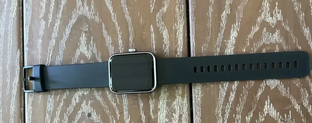 Letsfit EW1 Smart Watch Fitness Tracker Black Silicone Band Watch No Charger